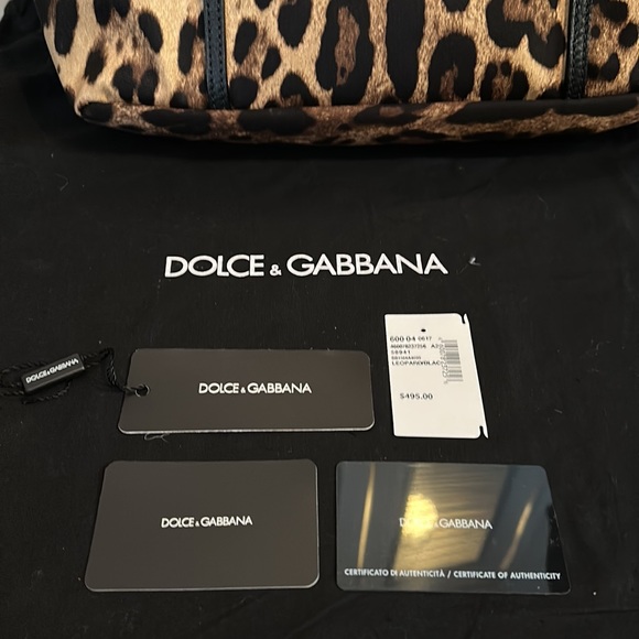 Dolce & Gabbana Black and Brown Leopard Print Tote - Picture 3 of 11